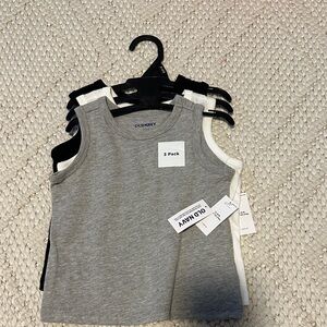 Old Navy Kids Tank Top Trio - Gray, Black, White